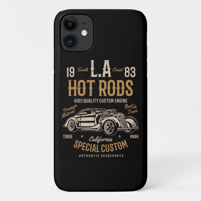 LA Hot Rods California Custom Engine Case-Mate iPhone Case (Back)