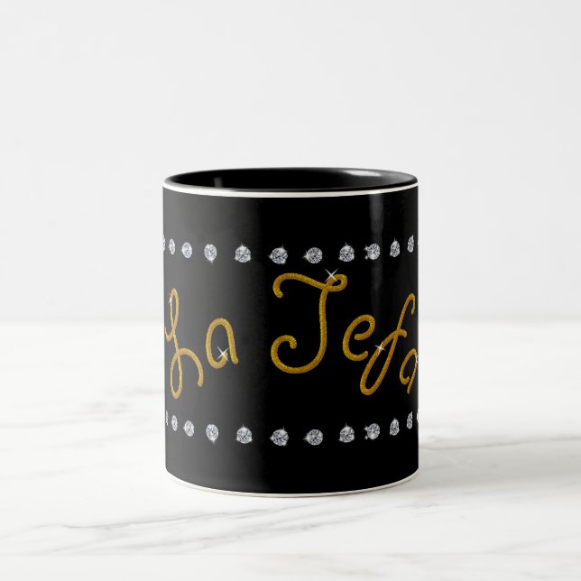 La Jefa Bling Two-Tone Coffee Mug (Center)