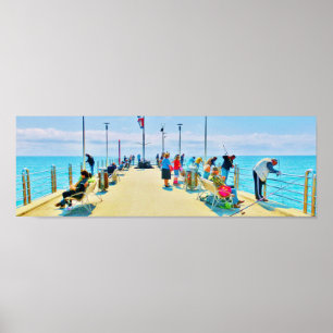 La jetée à Forte dei Marmi, Italie Poster Print