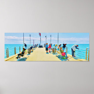La jetée à Forte dei Marmi, Italie Poster Print