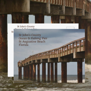 La jetée de St Augustine Beach FL - Carte postale 