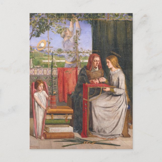 La Jeunesse de la Vierge Marie par Rossetti Carte  (Devant)
