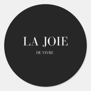 La Joie De Vivre The Joy Of Life Classic Round Sticker