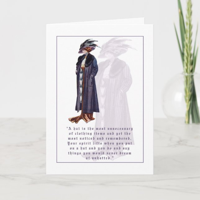 La joie d'une carte de voeux de casquette (Devant)