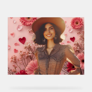 La jolie cowgirl sur un panneau en acrylique mural