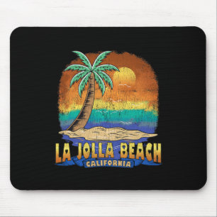 La Jolla Beach California Vintage Distressed Souve Mouse Pad