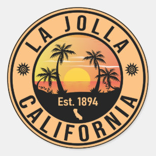 La Jolla Beach Cove - San Diego California Classic Round Sticker