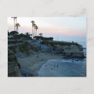La Jolla Beach Sunset Carte postale personnalisée 