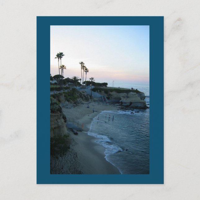 La Jolla Beach Sunset Carte postale personnalisée  (Devant)