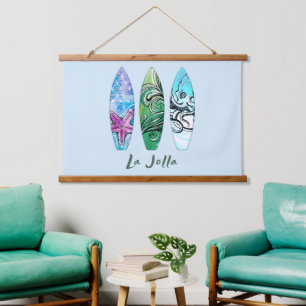 La Jolla California Surfboards  Hanging Tapestry