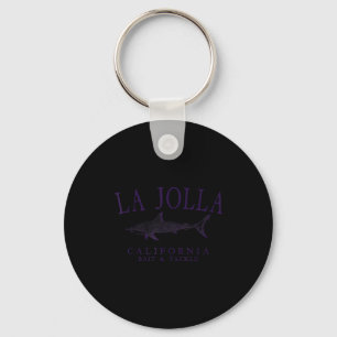 La jolla california vintage plum art fishing  keychain