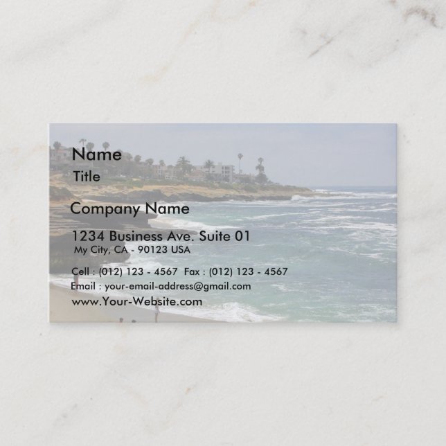La Jolla Cove Beach Business Card (Front)