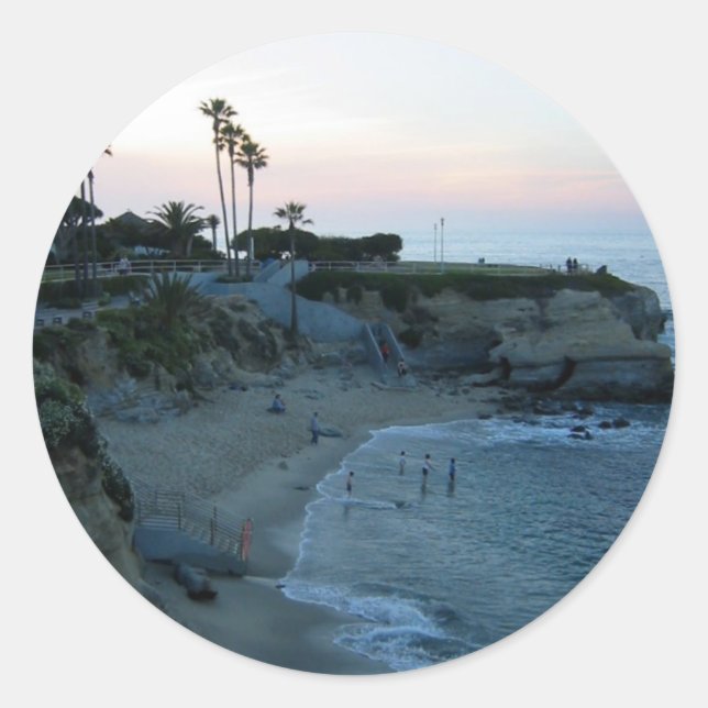 La Jolla Cove Beach Sunset Custom Decal Stickers (Front)