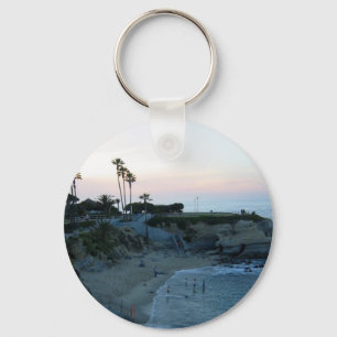 La Jolla Cove Beach Sunset Custom Keychains