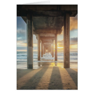 La Jolla, le pilier de Scripps au coucher du