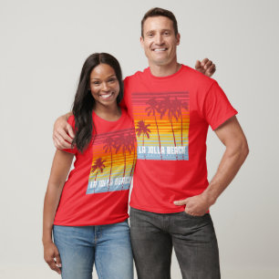La Jolla San Diego 80s Retro Colour Stripes T-Shirt