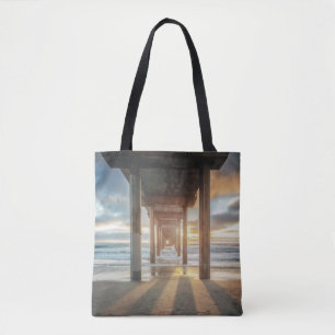 La Jolla, Scripps'S Pier At Sunset   San Diego Tote Bag
