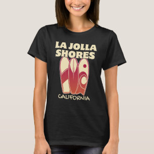 LA JOLLA SHORES CALIFORNIA Surfing Vintage Surfboa T-Shirt