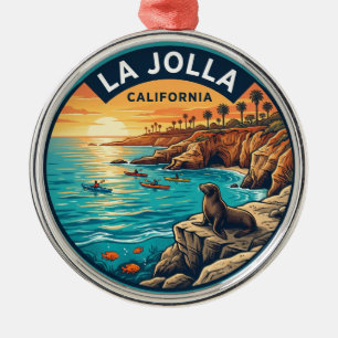 La Jolla USA Metal Ornament