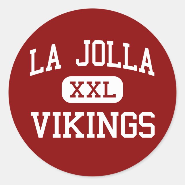 La Jolla - Vikings - High - La Jolla California Classic Round Sticker (Front)