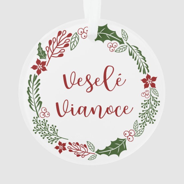 La joyeuse couronne slovaque de Noël Veselé Vianoc (dos)