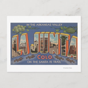 La Junta, Colorado - Large Letter Scenes 2 Postcard