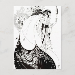La jupe Peacock par Aubrey Beardsley Carte postale