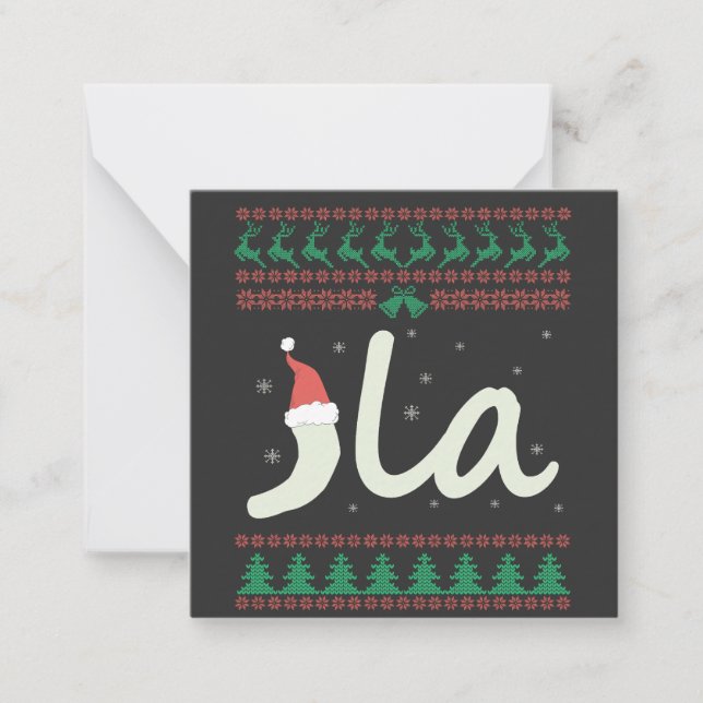 La Kamala Harris Ugly Christmas Sweater Election Card (Front)