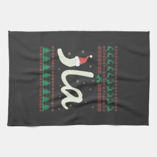 La Kamala Harris Ugly Christmas Sweater Election Kitchen Towel