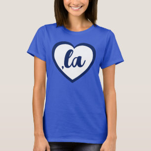 ,la KAMALA heart blue democrat text  T-Shirt