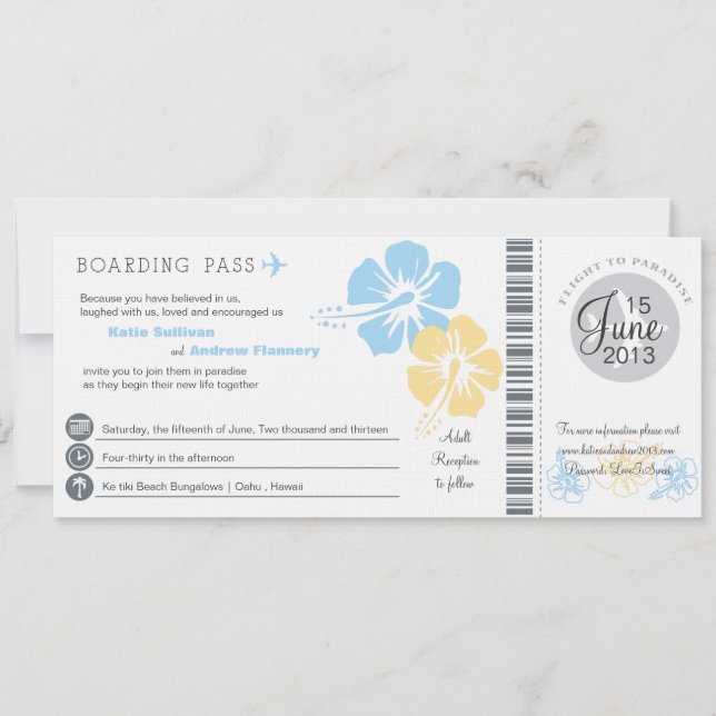 La ketmie fleurit le mariage de carte (Devant)