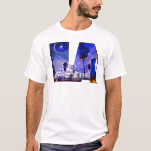La LA est T-shirt brûlant de HIP-HOP de hip hop d