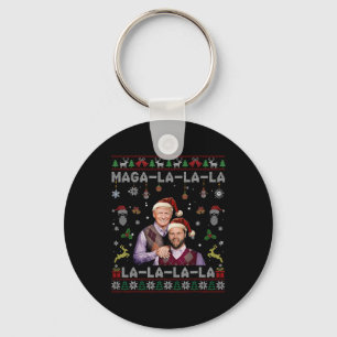 La La La Donald Trump Potus 47 Ugly Christmas Swea Keychain