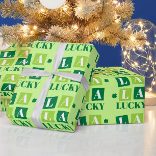 La La Lucky St. Patrick’s Day Green Wrapping Paper