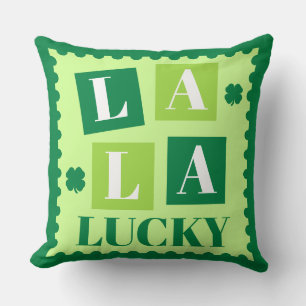 La La Lucky St. Patrick’s Day Throw Pillow