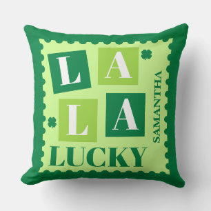 La La Lucky St. Patrick’s Day Throw Pillow