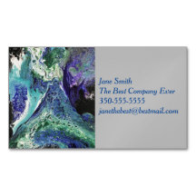 La Laguna #1 painting in blue, teal Business Card