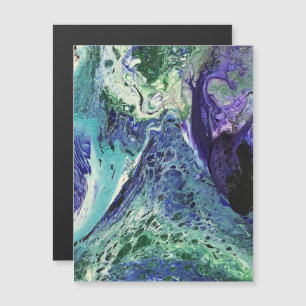 La Laguna #1 painting in blue, teal, white Magnet