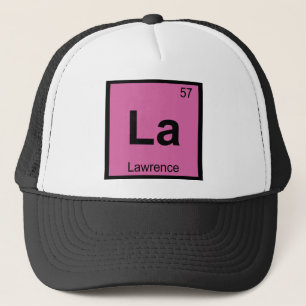 La - Lawrence Kansas Chemistry Periodic Table Trucker Hat