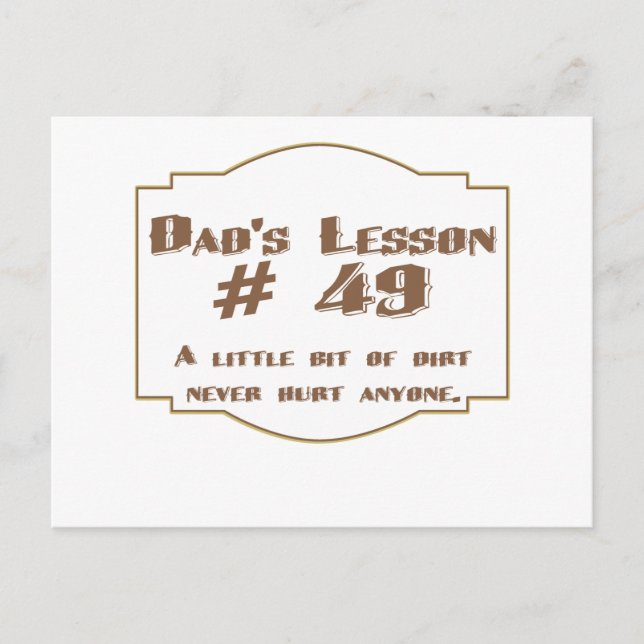 La leçon de papa #49 : carte postale (Devant)