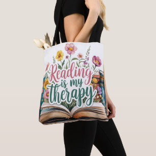 La lecture est mon sac de livre Fleur sauvage thér