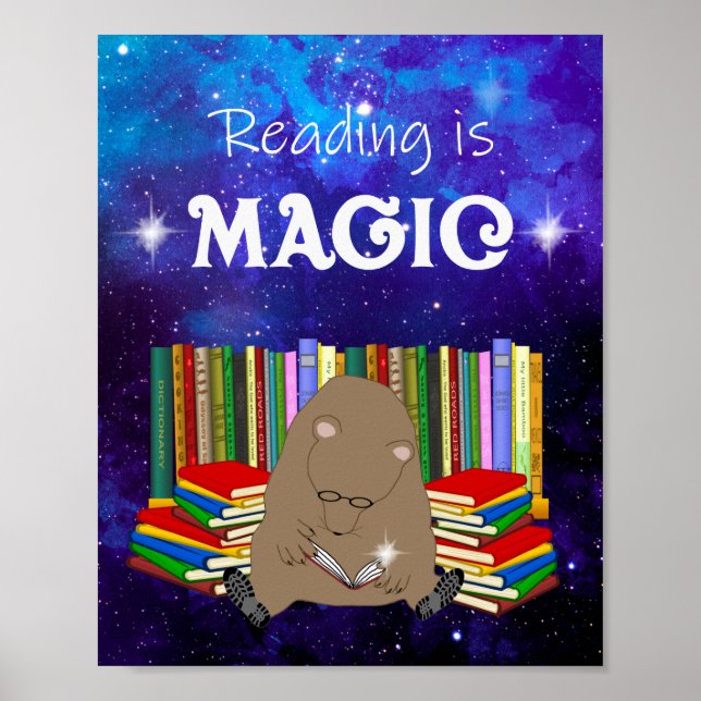 La lecture est une affiche magique (Devant)