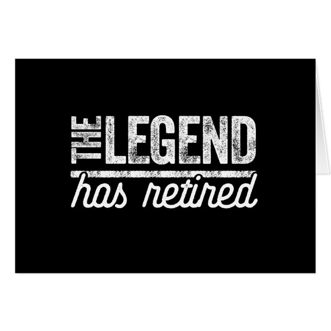 la légende est à la retraite (Devant horizontal)