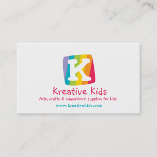 La lettre K badine le carte de visite coloré de
