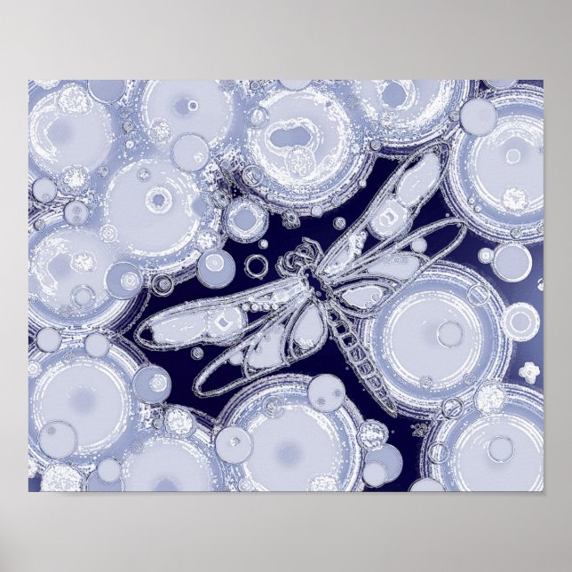 La libellule dans le ciel Poster (Devant)