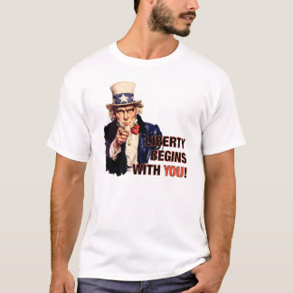La "liberté commence par vous" le T-shirt