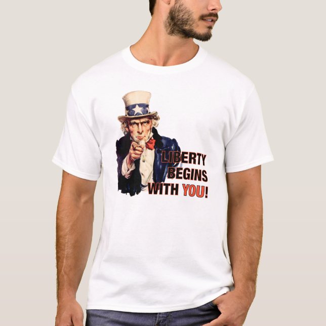 La "liberté commence par vous" le T-shirt (Devant)