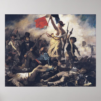 La liberté guidant le peupl by Eugène Delacroix Poster