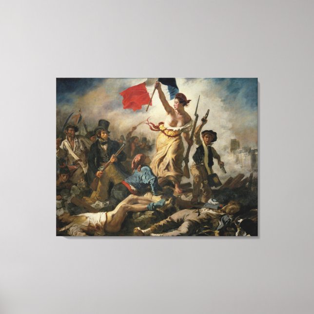 La Liberté guidant le peuple - Eugène Delacroix Canvas Print (Front)