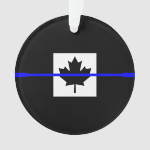 La Ligne Bleue Mince Symbolique sur le drapeau can